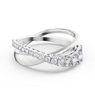 Swarovski 5563911 Twıst-Rıng Rows Czwh-Rhs 55 Swarovski Yüzük