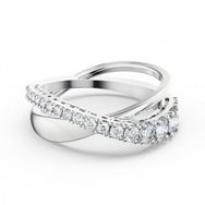 Swarovski 5572710 Twıst-Rıng Rows Czwh-Rhs 60 Swarovski Yüzük