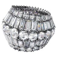 Swarovski 5610393 Hyperbola:Rıng L Rows Whıte/Rhs 52 Swarovski Yüzük