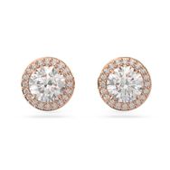 Swarovski 5636275 Constella Stud Pave Beyaz Pembe Altın Rengi Kaplama Küpe