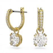 Swarovski 5638802 Constella Drop Beyaz Sarı Altın Rengi Kaplama Küpe