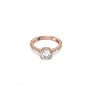 Swarovski 5642646 60 Constella Round Pave Princess Cut Beyaz Pembe Altın Rengi Kaplama Yüzük