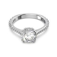 Swarovski 5645252 58 Constella Round Pave Princess Cut Beyaz Rodyum Kaplama Yüzük