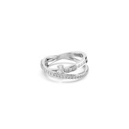 Swarovski 5691228 Hyperbola Ring 2 Row White-Rhs 50 Yüzük