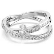Swarovski 5691231 Hyperbola Ring 2 Row White-Rhs 55 Yüzük