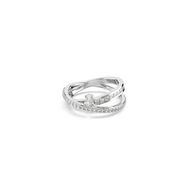 Swarovski 5691232 Hyperbola Ring 2 Row White-Rhs 60 Yüzük