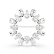 Swarovski 5714646 Matrix Brooch Pear White-Rhs Broş