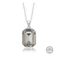 Swarovski 925 Ayar Crystal Taşlı Baget Kadın Gümüş Kolye