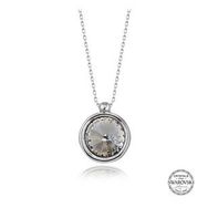 Swarovski 925 Ayar Crystal Taşlı Çerçeveli Kadın Gümüş Kolye