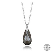 Swarovski 925 Ayar Crystal Taşlı Damla Kadın Gümüş Kolye