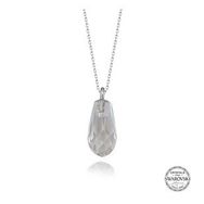 Swarovski 925 Ayar Crystal Taşlı Drop Kesim Kadın Gümüş Kolye