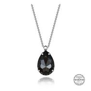 Swarovski 925 Ayar Crystal Taşlı Top Zincir Damla Kadın Gümüş Kolye