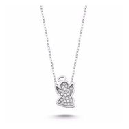 Swarovski Melek Temalı 925 Ayar Gümüş Kolye