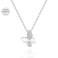 Swarovski Taşlı Kelebek 925 Ayar Gümüş Kolye
