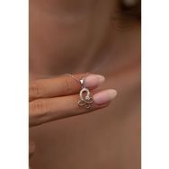 Swarovski Taşlı Kelebek Model Zirconia Gümüş Kolye