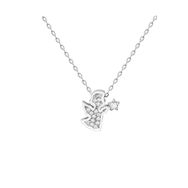 Swarovski Taşlı Melek 925 Ayar Gümüş Kolye