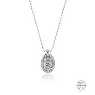 Swarovski Taşlı Oval 925 Ayar Gümüş Kolye