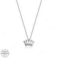 Swarovski Taşlı Taç 925 Ayar Gümüş Kolye