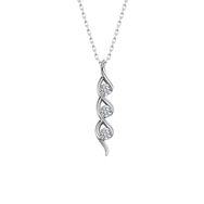 Swarovski Taşlı Tria 925 Ayar Gümüş Kolye