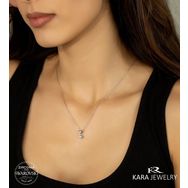 Swarovski Tek Taş 17 925 Ayar Gümüş Kolye