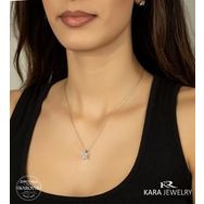 Swarovski Tek Taş 26 925 Ayar Gümüş Kolye