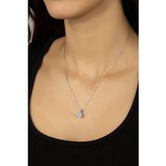 Swarovski Tek Taş 28 925 Ayar Gümüş Kolye