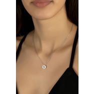 Swarovski Vav Temalı 925 Ayar Gümüş Kolye