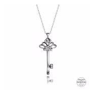 Swarovski Zirconia Taşlı Anahtar 925 Ayar Gümüş Kolye