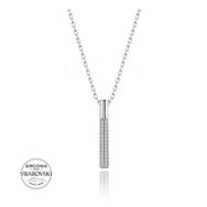 Swarovski Zirconia Taşlı Çubuk 925 Ayar Gümüş Kolye