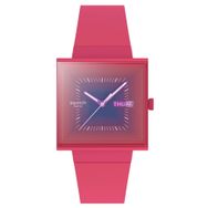 Swatch SO34R700 Squarely Berry Unisex Kol Saati