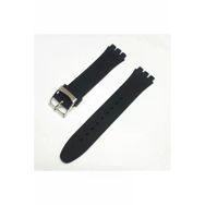 Swatch Uyumlu Slikon Siyah 19 mm Saat Kordonu