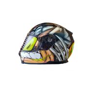 Sway 816 Road Silver Whole Full Face Gri Motosiklet Kaski