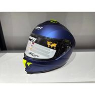 Sway SW-865 Mat Mavi Güneş Gözlüklü Kask