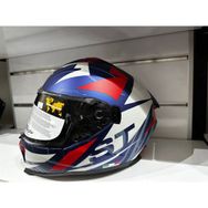 Sway SW-865 St Mavi Kırmızı Güneş Gözlüklü Kask