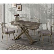 Sweet Home Milano 70x120 cm Açılır MDF X Ayak Elvira Masa + 4 Adet Güneş Sandalye Takımı