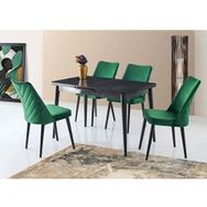 Sweet Home Silva 70x120 cm Aris Açılır Masa + 4 Adet Talia Sandalye Takım