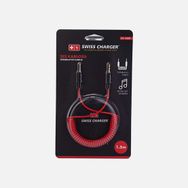 Swiss Charger 1.5 mt Sprial Ses Kablosu