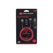 Swiss Charger SCC-10008 1.5 mt Manyetik Uçlu iOS-Mıcro Usb-Type-C Data Ve Şarj Kablosu