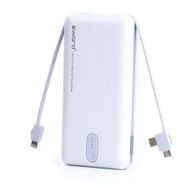 Sword Type-C Beyaz Gri 10000 mah Kendinden Kablolu Powerbank