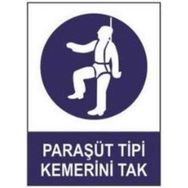 Sym STW017 Paraşüt Tipi Kemerini Tak Uyarı Levhası