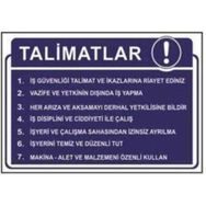 Sym STW043 Talimatlar Uyarı Levhası