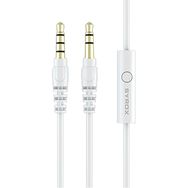 Syrox C118 Beyaz Audio 3.5 mm 1.5 m AUX Mikrofonlu Ses Aktarım Kablosu