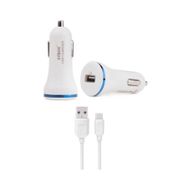 Syrox C44 2.0A Beyaz Araç Şarj Aleti Micro USB Kablo Set
