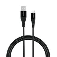 Syrox C89 2.0A 1 mt Micro USB Metal Siyah Data Şarj Kablosu