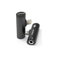 Syrox DT30L-LA Lightning 1X Lightning+1x3.5 mm AUX Midi Siyah Ses ve Şarj Ayırıcı Dönüştürücü