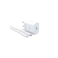 Syrox PD20L Şarj Aleti 3.0A PD 20W Beyaz Type-C To Lightning Kablo Set