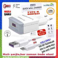 Syrox Samsung Galaxy A8s Uyumlu Type-C Hızlı Şarj Aleti + Şarj Kablosu