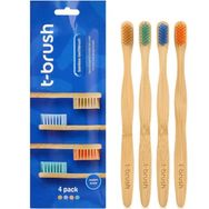 T-Brush Bambu Orta Sert 4 Adet Diş Fırçası