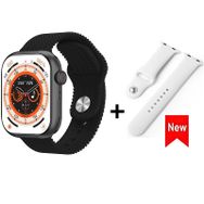 T-Max HK9 Pro Max Çift Kordonlu Siyah Akıllı Saat