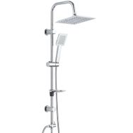 T-may Banyo Çam Kare Robot Krom Paslanmaz Tepe Duş Takımı Seti